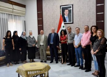 السيد محافظ حمص يلتقي مجلس  إدارة ملتقى اورنينا للثقافة والفنون في حمص ويطلع على ألية عملها