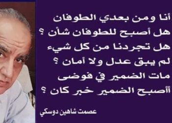 الأديب عصمت شاهين دوسكي يكتب أنا  ومن بعدي الطوفان