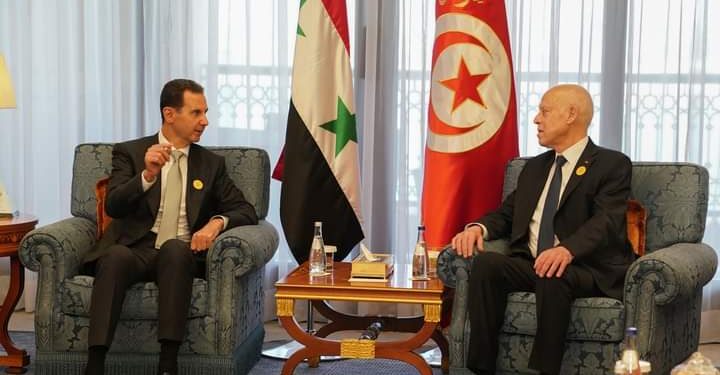 الرئيس بشار الأسد  يلتقي الرئيس التونسي قيس سعيّد على هامش مشاركته في القمة العربية