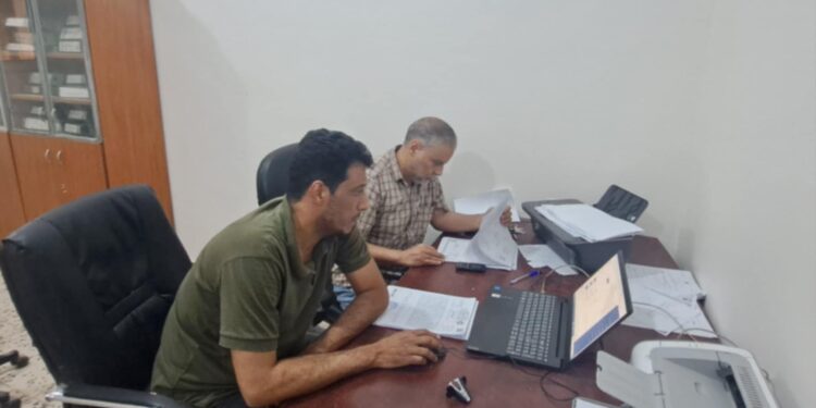 متابعة عملية الأرشفة الالكترونيه لمستندات العاملين والمعلمين بكافة المدارس القبة